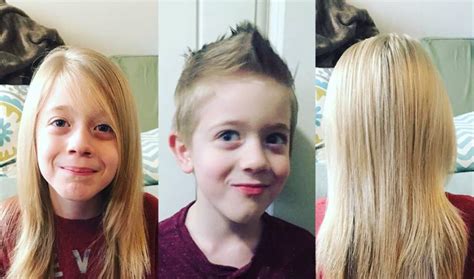 Simply dip your fingers in a little molasses. Autistic Utah boy cuts long hair for charity | WSYX