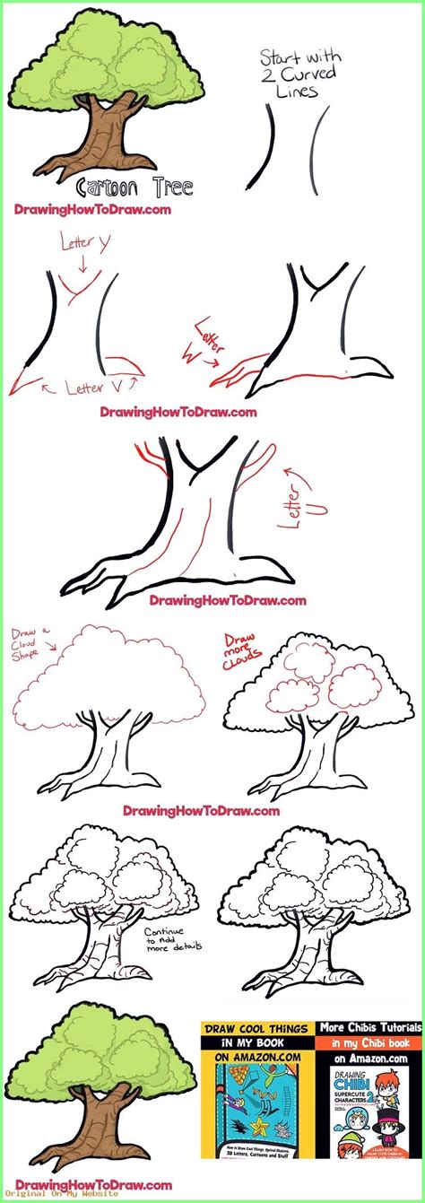 Feb 19, 2019 · the oceans, lakes, and streams around us have so many animals we can learn to draw. Kunst Zeichnungen - How to Draw Cartoon Trees with Easy Step by Step Drawing Tutorial #artdr ...