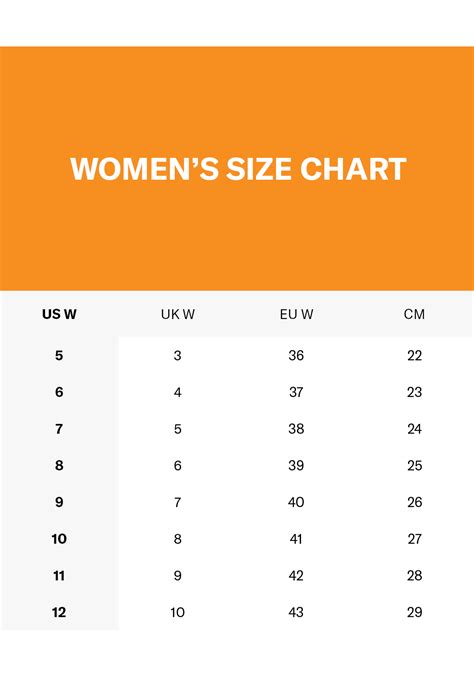 Buy Mens To Womens Size Conversion Chart In Stock