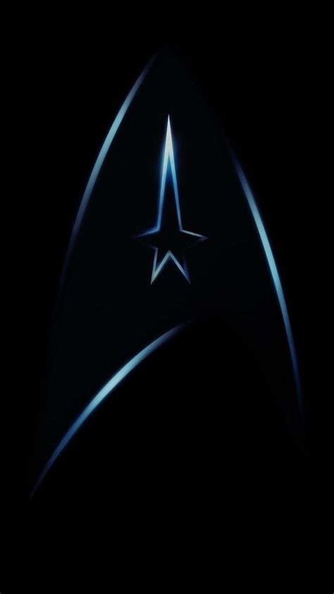 Download Star Trek Phone Black Background Insignia Wallpaper