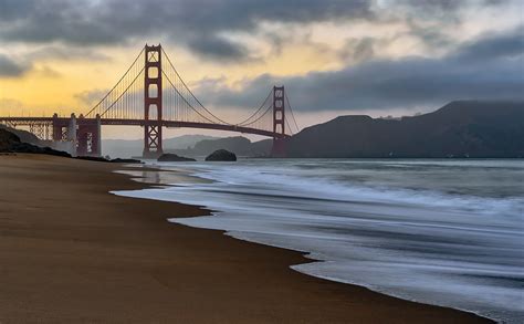 San Francisco Usa Golden Gate Bridge Bridge Pacific Ocean Sea Sky