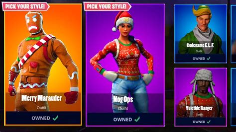 Outfits (aka skins ) are a type of cosmetic item players may equip and use for fortnite: ALL OG CHRISTMAS SKINS RETURNING (CONFIRMED) Fortnite ...