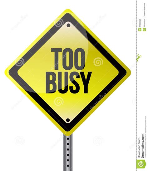 Too Busy Yellow Illustration Design Stock Photo Image