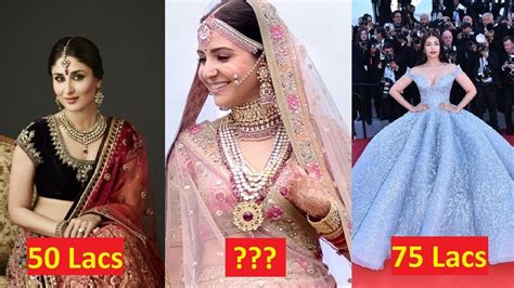 9 Most Expensive Wedding Dresses Of Bollywood Divas Youtube