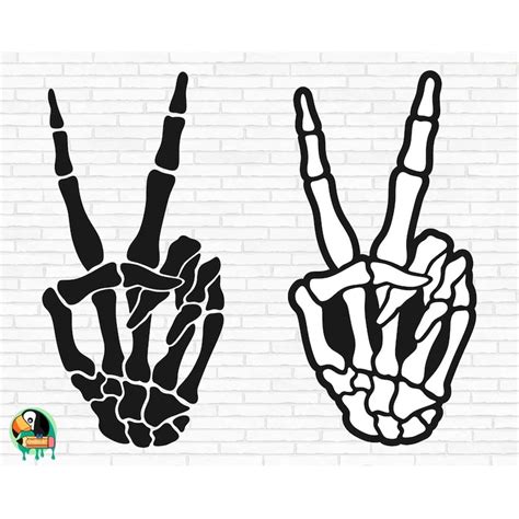 Skeleton Peace Sign Svg Skeleton Peace Hand Svg Skeleton P Inspire