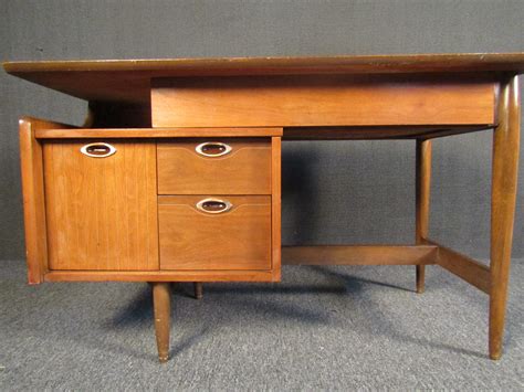 Mid Century Modern Walnut Writing Desk By Mainline For Sale At 1stdibs