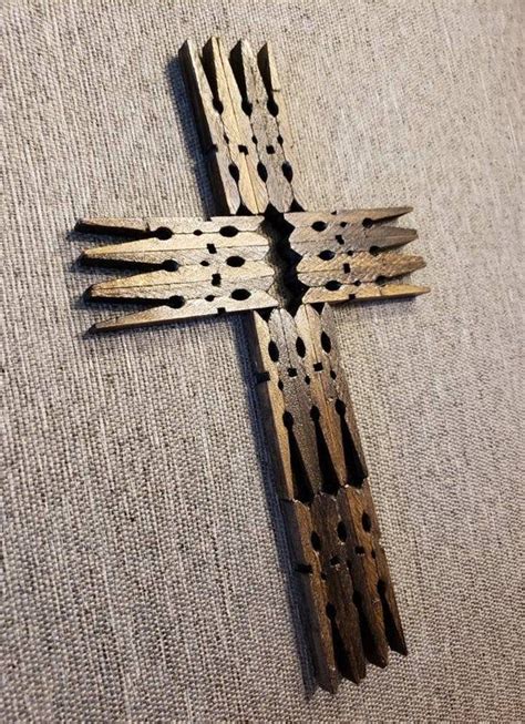 Hang This Beautiful Rustic Clothespin Cross In Any Room Of Your Home