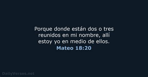 Mateo 1820 Versículo De La Biblia Lbla
