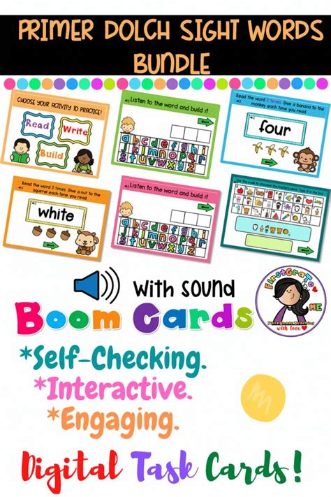 Primer Dolch Sight Words Bundle Boom Cards Dolch Sight Words Sight