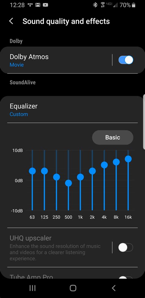 Dolby Equalizer Settings