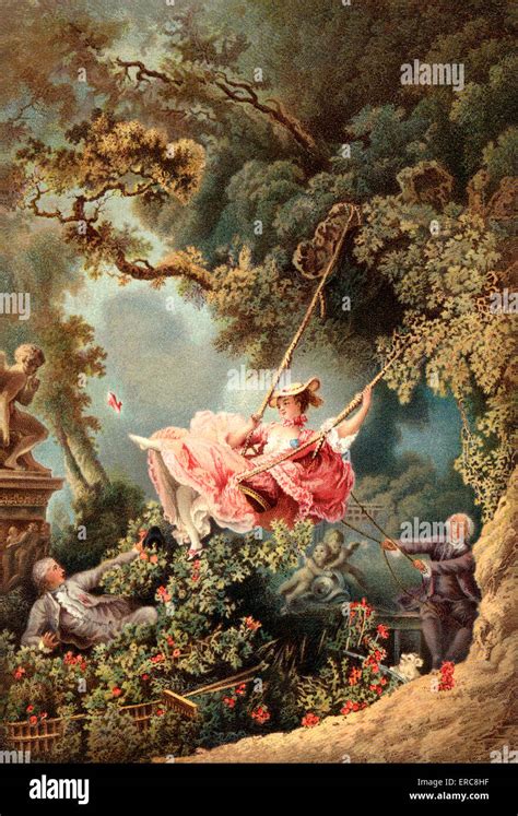 1700s 1767 The Swing By French Painter Of Rococo Manner Jean Honore