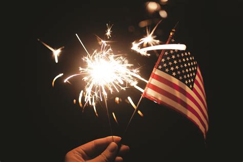Free Images Sparkler Firework Usa American Flag United States Of