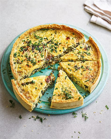 Herb And Leaf Quiche With Mashed Potato Pastry Delicious Magazine