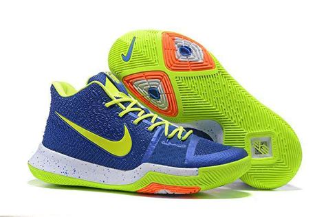 Kyrie Irving 3 Basketball Shoes Fluorescent Green Blue On
