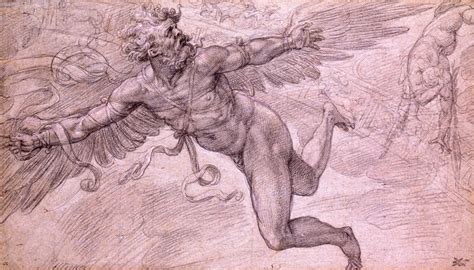 The Flight Of Daedalus And Icarus Black Master Drawings New York