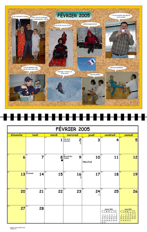 exemple de calendrier