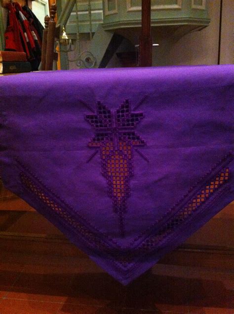 Hardanger Altar Cloth For Advent