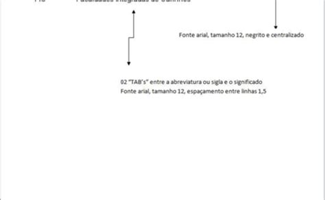 Lista De Abreviaturas E Siglas Tcc Como Fazer E Abnt Normas Abnt Ohtheme