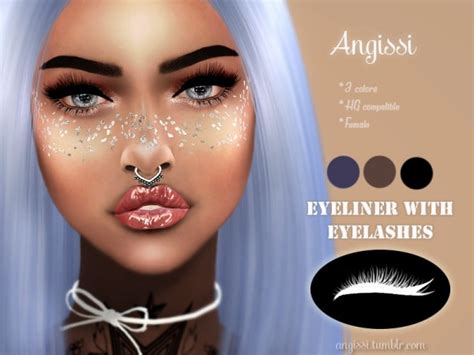 The Sims Resource Eyeliner With Eyelashes By Angissi Sims 4 Downloads