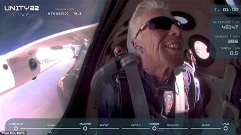 First Crewed Flight Of Virgin Galactic Unity Branson On Board 11