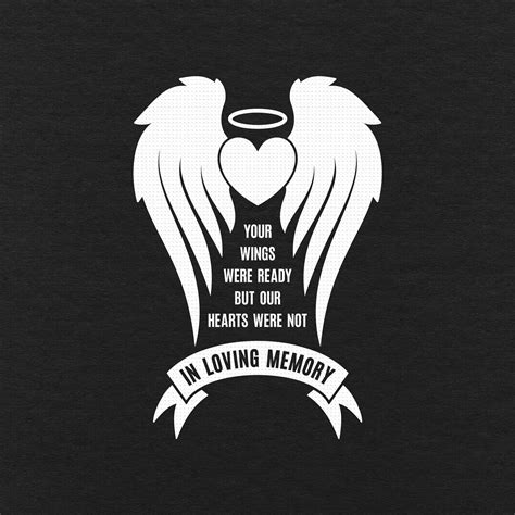In Loving Memory Svg Png Eps Pdf Files Your Wings Were Ready Etsy