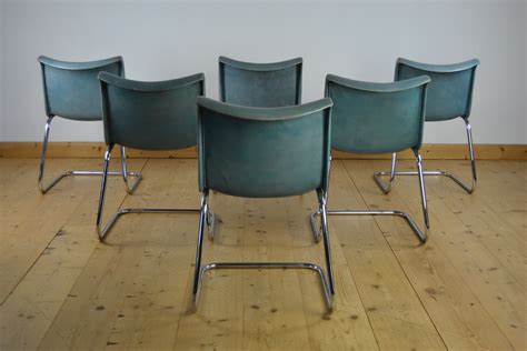 ✅ browse our daily deals for even more savings! 1970s Set of 6 Vintage Blue Leather with Chrome Chairs ...