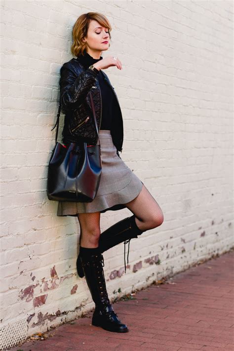Updated Plaid Skirt And Combat Boots District Of Chic