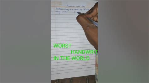 World Best Worst Handwriting Youtube
