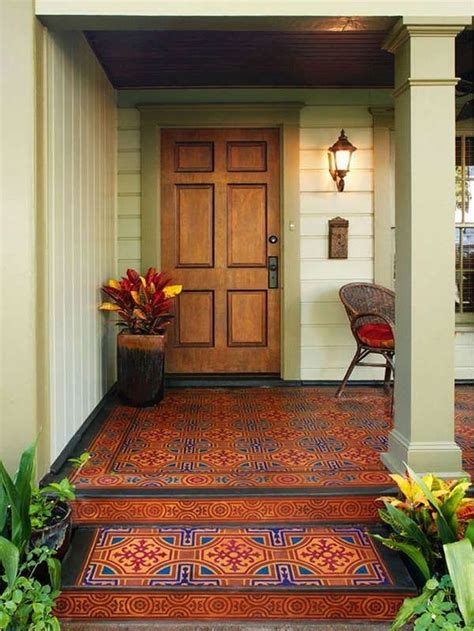 Stunning Painted Floor Tiles For Patio Decor Ideas Painted Concrete Porch Porch Paint