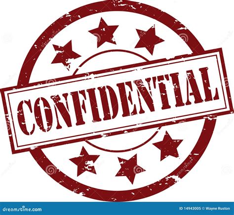 Confidential Rubber Stamp Vector Royalty Free Stock Photo Image