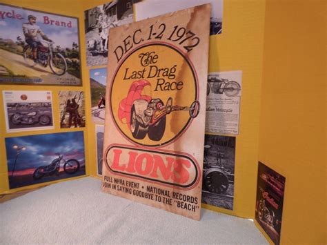 Vintage Lions Drag Strip Beach Poster Nhra National Original Poster