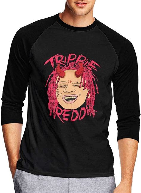 Trippie Redd T Shirt Men 34 Sleeve Round Neck Classic Printed Tees