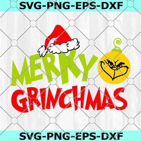 Merry Grinchmas Svg Grinch Svg Font Svg Elve Clip Art - Svg Eps Jpg Png