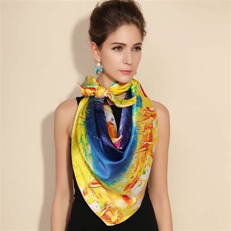 Great Styling Really Like This Design How To Wear A Silk Scarf Love The Colours In Thi