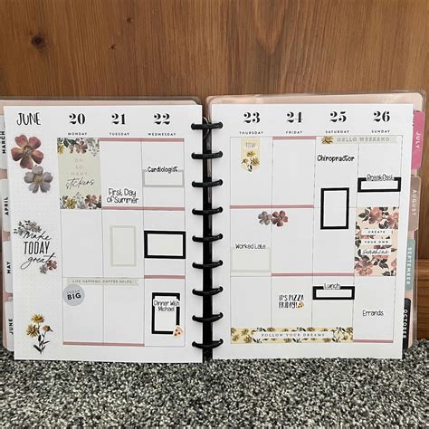 Indiana Inker Floral Weekly Planner Spread