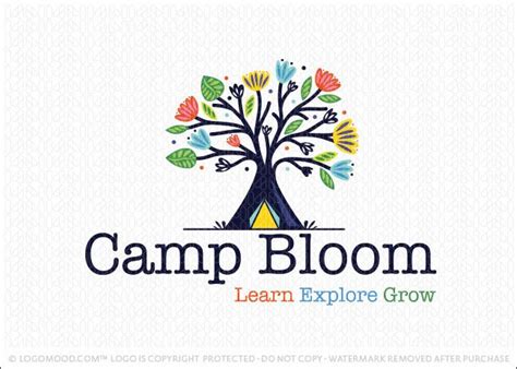 Camp Bloom Tree Buy Premade Readymade Logos For Sale Tree Logos