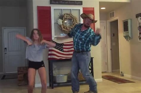 adorable daughter and dad whip and nae nae dance