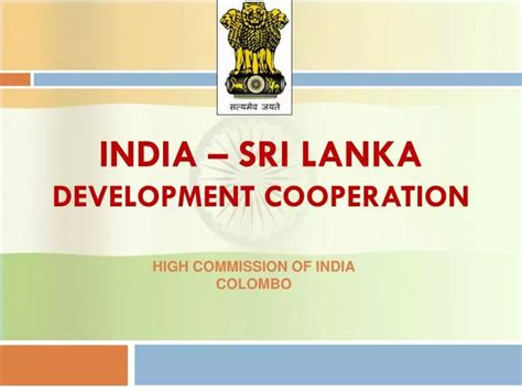 Ppt India Sri Lanka Development Cooperation Powerpoint Presentation