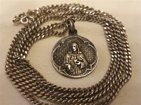 Medalion Argint Isus Hristos Rar Franta 1900 De Colectie Splendid Pe