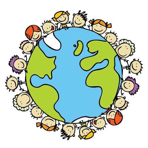 Vinilo Pixerstick Niños De Todo El Mundo Juntos Salvar Al Planeta