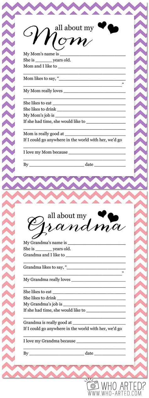 Mothers Day Questionnaire Free Download Cute Questions To Ask