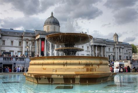 Fountain At Trafalgar Square In London Trafalgar Square London
