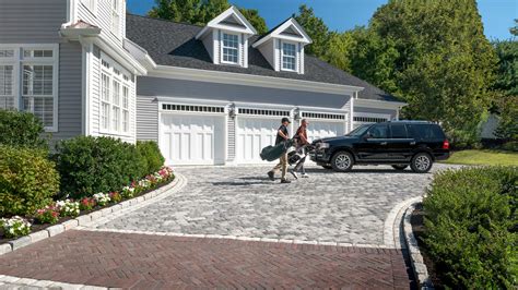 Paver Driveway With Grand Curb Appeal Unilock