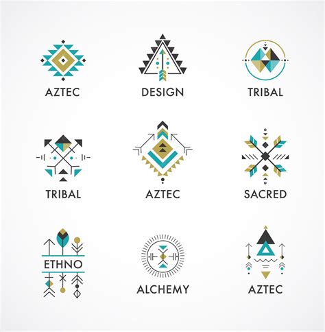 Premium Vector Tribal And Aztec Sacred Geometry Mystic Shapes