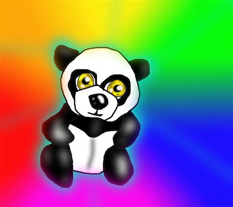 Rainbow Panda By Rosemetamorphosis On Deviantart