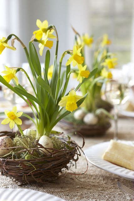 Springtime Entertaining Diy Tabletop With Daffodils And Pansies