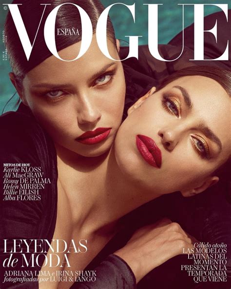 Vogue Spain August 2019 Adriana Lima Irina Shayk Thefashionspot