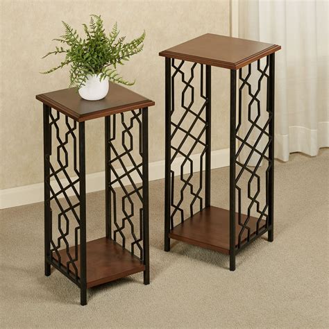 Carter Wooden And Metal Square Accent Table Set