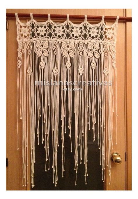 Macrame Curtain Crochet Curtainlarge Macrame Macrame Fiber Etsy Makramee Vorhang Faser