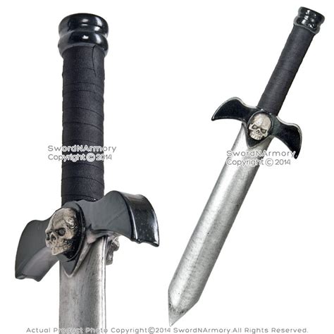 19 Black Demon Foam Dagger Larp Latex Short Sword Video Game Weapon
